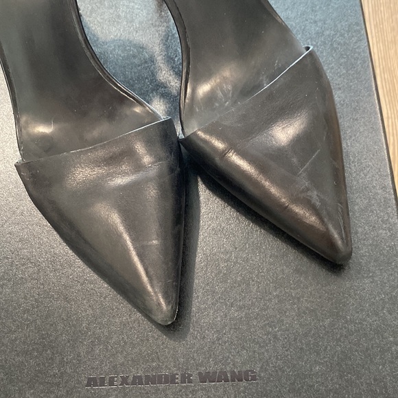 Alexander Wang lovisa black leather heels Size 37 1/2 (8) with box and dust bag - Picture 7 of 12